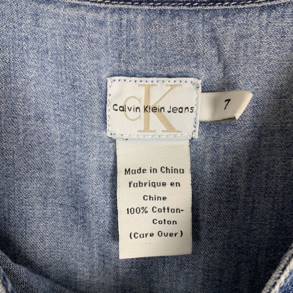 🍁 Vintage Calvin Klein Jeans Denim Mini Dress - Picture 8 of 8